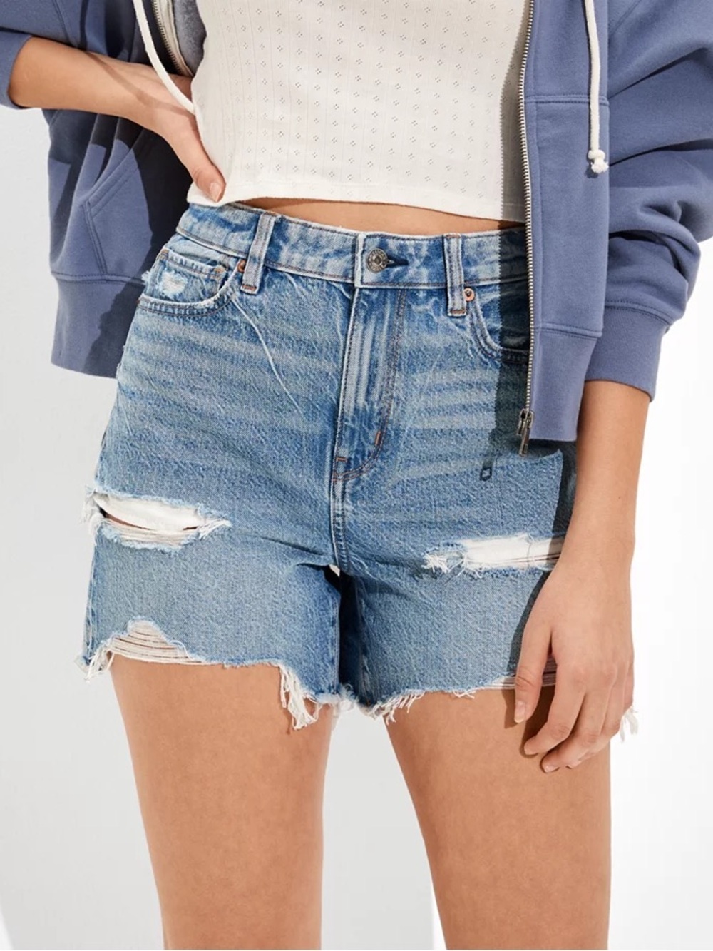 American Eagle Outfitters Light Blue baggy mom short size 12